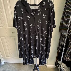 Avenue Black and White Cats Pajamas